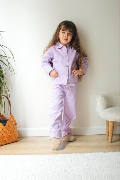 JELİBOOM Girl's Stone Detailed Pants Suit