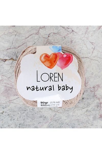 Ethab Ticaret Loren Natural Baby Dark Beige Hand Knitting Lanyard - R085 - 33943