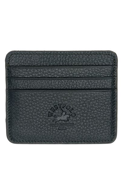 By Hakan WEST POLO 49 ΓΝΗΣΙΟ ΔΕΡΜΑ UNISEX ΘΗΚΗ ΚΑΡΤΩΝ ΣΚΟΥΡΟ ΠΡΑΣΙΝΟ