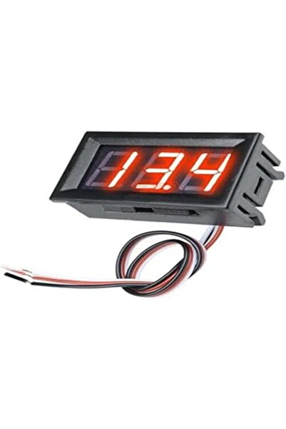 ROBİZ 0.56 Inch Dc 0-30v Panel Tip Dijital Kırmızı Voltmetre 3 Kablolu
