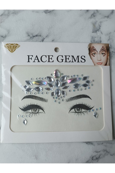 Blotch Gümüş Işıltılı Yüz ve Vücut Stickerı 3D Nail Art Face