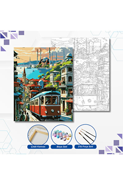 tuvval Sayılarla Boyama Set TRANVAY 40X50 Cm