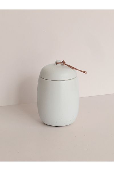 Ghogol Home Rome m Counter Top Concrete Storage Container - Jar 380 ml