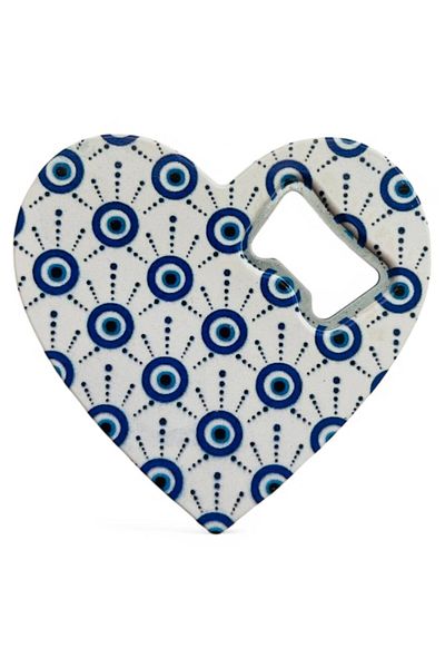 GALATA GIFT Magnet - Bottle Opener - Soda Pop with Evil Eye Beads - Refrigerator Magnet