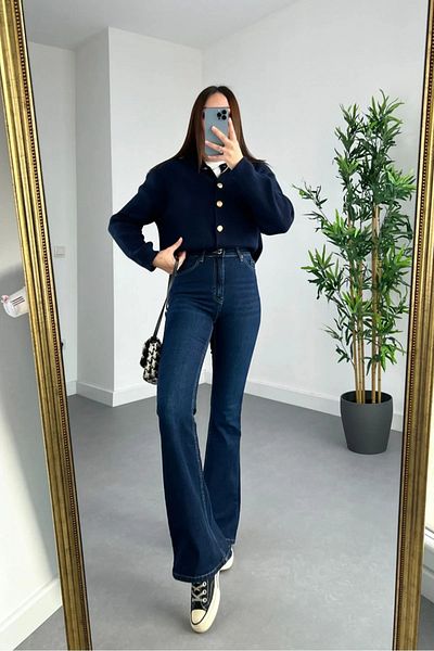 Geppetto A 1565656501   Women's Navy Blue Spanish Jean