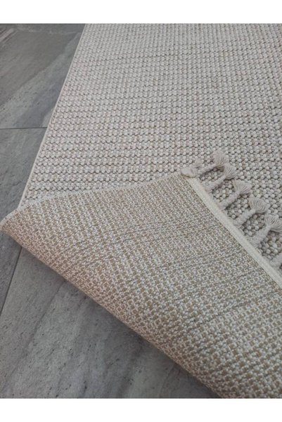 Anatolian Carpet Store Carina Bukle Bukle Krem Bej Pamuk Taban Halı