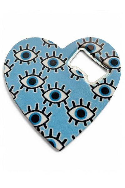 GALATA GIFT Magnet - Bottle Opener - Soda Pop with Evil Eye Beads - Refrigerator Magnet