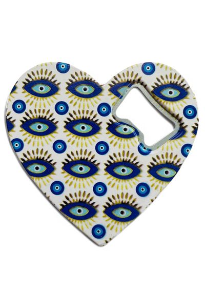 GALATA GIFT Magnet - Bottle Opener - Soda Pop with Evil Eye Beads - Refrigerator Magnet