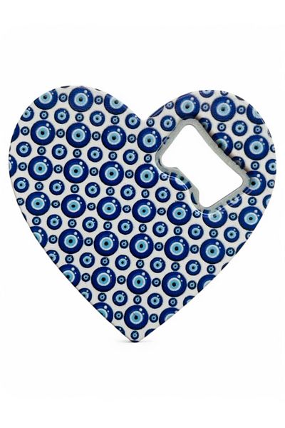 GALATA GIFT Magnet - Bottle Opener - Soda Pop with Evil Eye Beads - Refrigerator Magnet