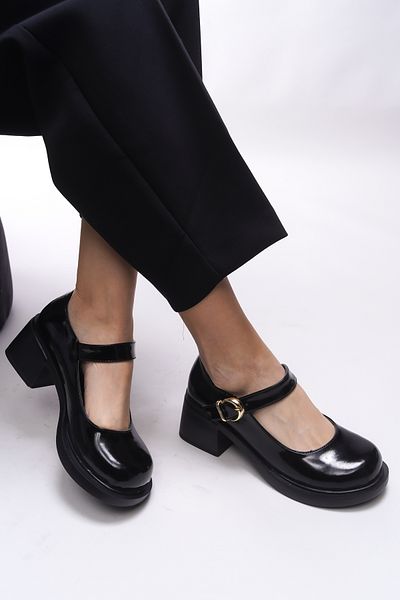 Riccon Γυναικείο Loafer Kyslanna 0012503   Μαύρο λουστρίνι