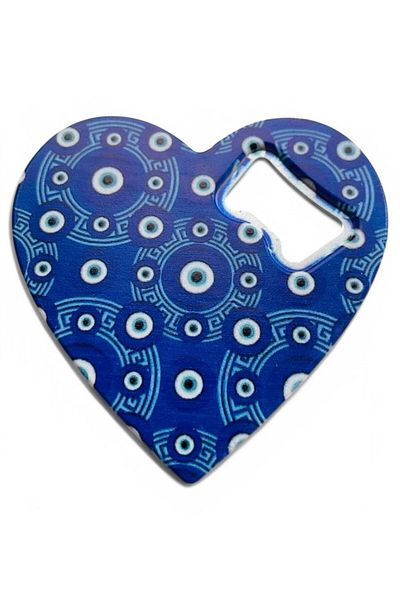 GALATA GIFT Magnet - Bottle Opener - Soda Pop with Evil Eye Beads - Refrigerator Magnet