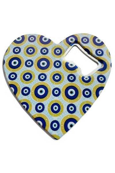 GALATA GIFT Magnet - Bottle Opener - Soda Pop with Evil Eye Beads - Refrigerator Magnet