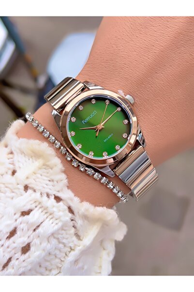 Ferrucci ÇELİK KORDON KADIN KOL SAATİ 2 YIL GARANTİLİ 3 ATM SU GEÇİRMEZ