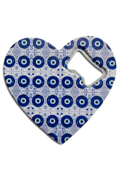 GALATA GIFT Magnet - Bottle Opener - Soda Pop with Evil Eye Beads - Refrigerator Magnet
