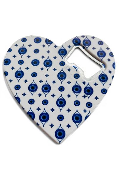 GALATA GIFT Magnet - Bottle Opener - Soda Pop with Evil Eye Beads - Refrigerator Magnet