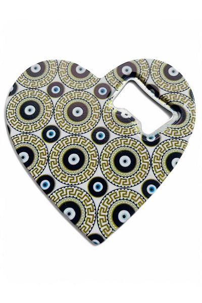 GALATA GIFT Magnet - Bottle Opener - Soda Pop with Evil Eye Beads - Refrigerator Magnet