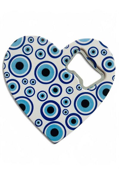 GALATA GIFT Magnet - Bottle Opener - Soda Pop with Evil Eye Beads - Refrigerator Magnet