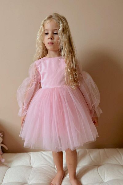Le Mabelle Pink Butterfly Winged Girl's Dress - Kate