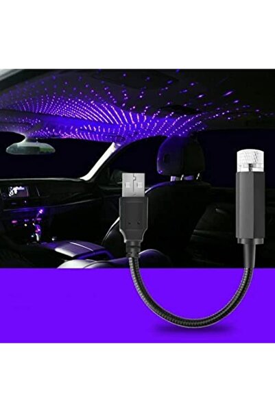 co arma Car Interior Roof Star LED Light USB Port Atmosphere Creation Lamp Purple