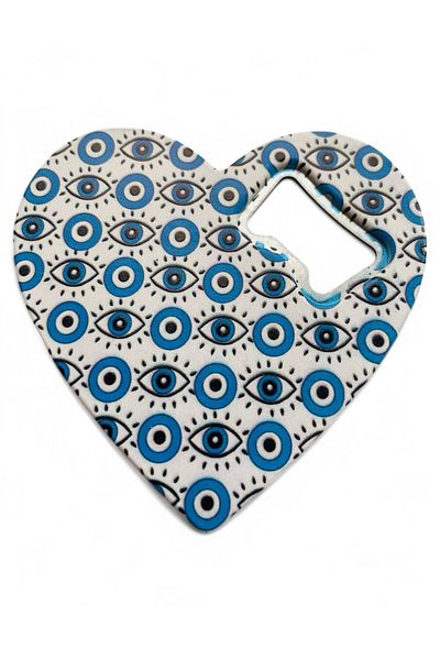 GALATA GIFT Magnet - Bottle Opener - Soda Pop with Evil Eye Beads - Refrigerator Magnet