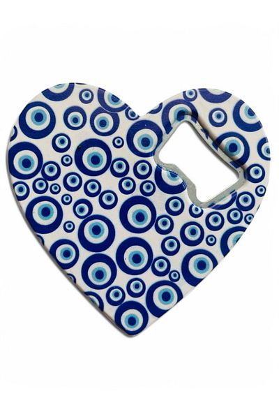 GALATA GIFT Magnet - Bottle Opener - Soda Pop with Evil Eye Beads - Refrigerator Magnet