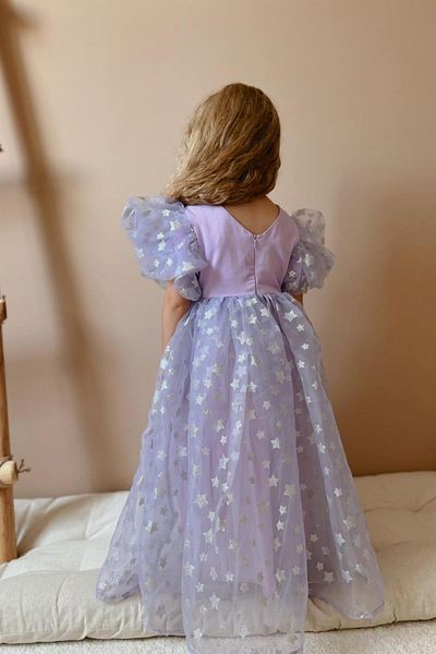 Le Mabelle Elsa - Κοριτσίστικο φόρεμα με φούστα λιλά αστέρι από τούλι