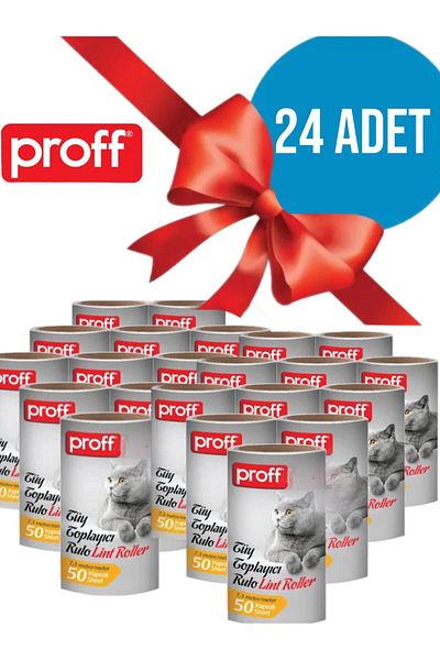 Proff Lint Collector 24 Spare Rolls (24X50 = 1200 Sheets)