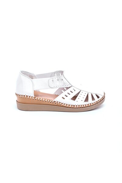 derinet Günlük Hakiki Deri Kadın Sandalet