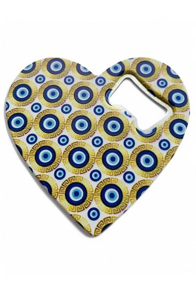GALATA GIFT Magnet - Bottle Opener - Soda Pop with Evil Eye Beads - Refrigerator Magnet