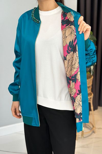 Missemramiss Stone Design Jacket 4720 Emerald