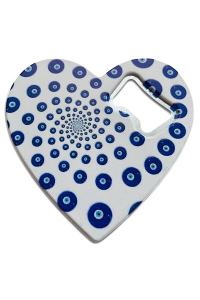 GALATA GIFT Magnet - Bottle Opener - Soda Pop with Evil Eye Beads - Refrigerator Magnet