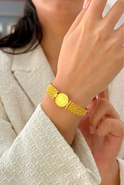 SEYHAN KUYUMCULUK Çeyrek Altınlı Kelepçe Bilezik