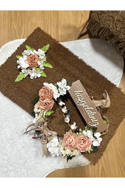 Marrone Σετ στολίδι πόρτας με πουλιά και πατάκια με πουλιά