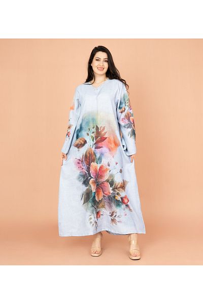 IKKXA Graceful Floral Highlight Jalabiya