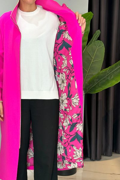 Missemramiss Fuchsia Trench Coat Model 4722