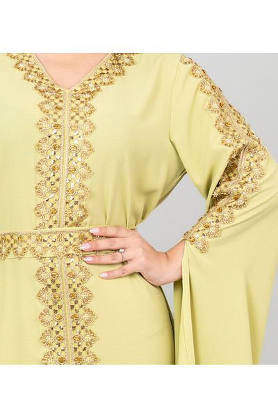 IKKXA Royal Luxe Belted Kaftan
