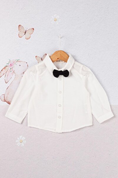 Cantoy Baby Boy Knitwear Cardigan Bow Tie Detailed Set