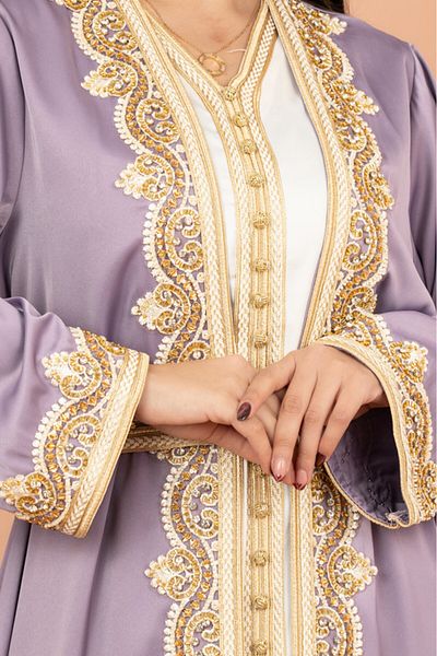 IKKXA Belted Elegant 2-Piece Kaftan
