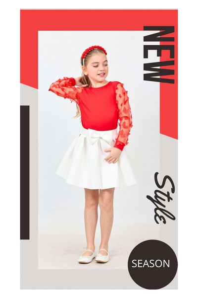 NOBLE STORE Kız çocuk 23 Nisana 29 Ekim 19 Mayıs özel yeni sezon 2'li takım NBL