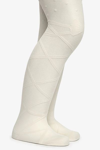 Penti Children's Cross Ballerina Cream Color Patterned Pantyhose
