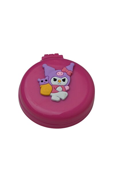 artıbir bodrum Στρογγυλό κάλυμμα Kuromi με καθρέφτη, μέγεθος τσάντας