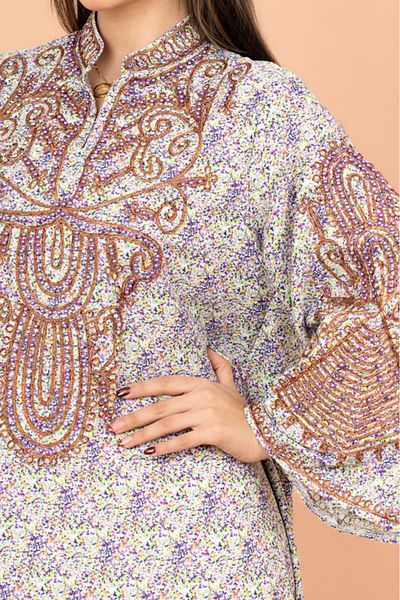 IKKXA Crystal and Thread Elegance Jalabiya