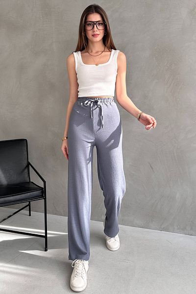 Rabi Shine Bürümcük High Waist Elastic Pants