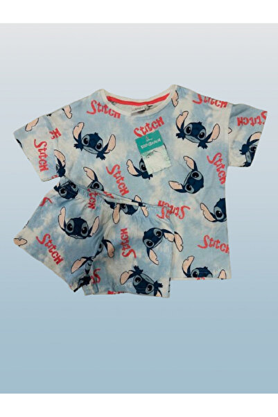 Disney Junior Licencirani dječji dvodelni pidžama set Lilo & Stitch, 100% pamuk