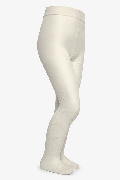 Penti Children's Cross Ballerina Cream Color Patterned Pantyhose