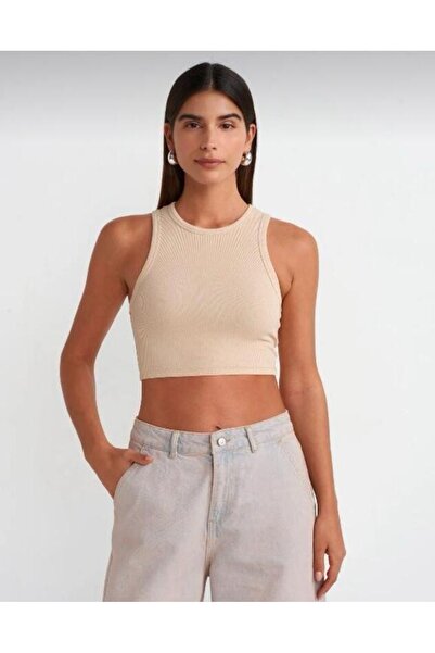 Vumia Collection Βαμβακερό Κοντό Φανελάκι με Ραφές