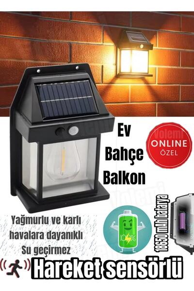VOLEMİ Güneş Enerjili Hareket Sensörlü Suya Dayanıklı Ev Bahçe Balkon Led lamba