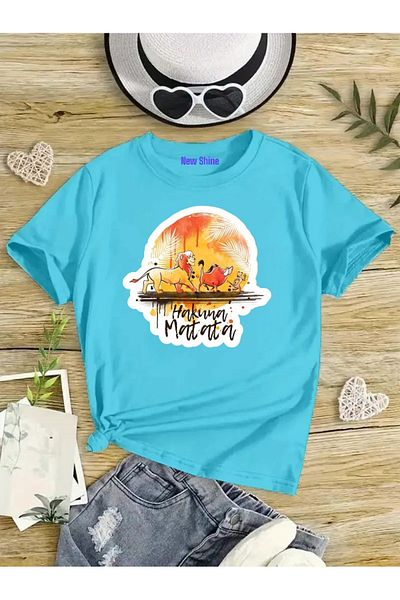 New Shine 1 tricou este un cadou pentru achiziții de 6 și mai sus în coș - Tricou pentru copii Hakuna Matata Oversize