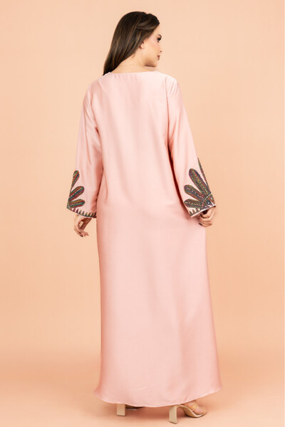 IKKXA Solid Embroidered Jalabiya