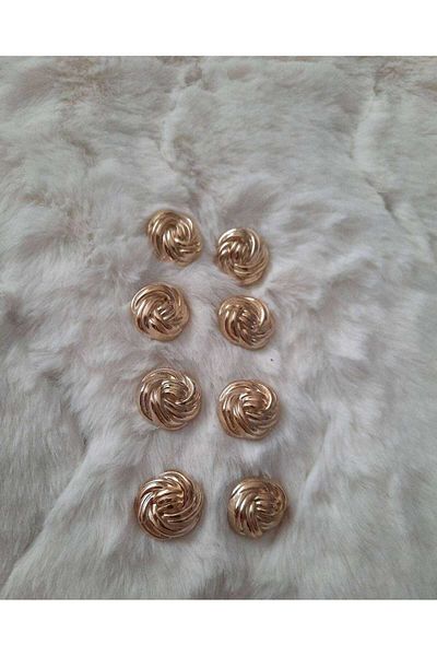 beynaaksesuar Blazer Gold Jacket Button Set 8 Pieces